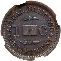 (1861-65) East Business College, Poughkeeps NY. F-760A-1d, Rarity 5 NGC MS63 - 2