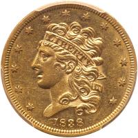 1838 $5 Classic Head PCGS AU58