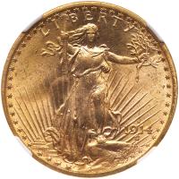 1914-S $20 St. Gaudens NGC MS64