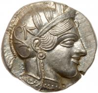 Attica, Athens, ca. 440-404 BC. Silver Tetradrachm (17.26 g) Mint State
