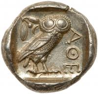 Attica, Athens, ca. 440-404 BC. Silver Tetradrachm (17.26 g) Mint State - 2