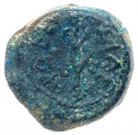 Herod I The Great. 40-4 BCE. AE Prutah (15 mm. 2.6 g) About VF