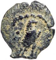 Herod I The Great. 40-4 BCE. AE half-Prutah (14 mm; 2.01 g) Choice VF - 2