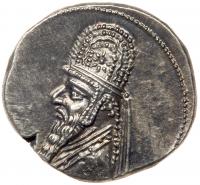 Parthian Kingdom. Mithradates II. Silver Drachm (4.24 g), 121-91 BC EF