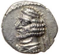 Parthian Kingdom. Orodes II. Silver Obol (0.61 g), 57-38 BC EF