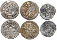 3-Piece lot of Sasanian Silver Drachms.