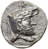 Kingdom of Persis. Autophradates II (Vadfradad), ca. 2nd Century BC, Silver Tetradrachm (16.84 g.)