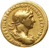 Trajan, A.D. 98-117. Gold Aureus (7.05 g) Fine to VF