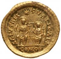 Theodosius II, AD 402-450. Gold Solidus (4.49 g.) Mint State - 2