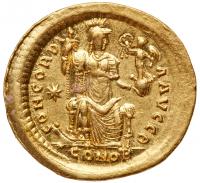 Theodosius II. Gold Solidus (4.39 g), AD 402-450 Nearly Mint State - 2