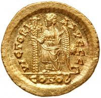 Marcian. Gold Solidus (4.57 g), AD 450-457 Mint State - 2