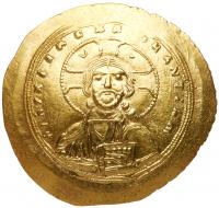 Constantine IX Monomachus. Gold Histamenon Nomisma (4.38 g), 1042-1055 Nearly Mi