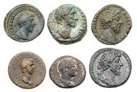 6-piece group of Roman Imperial Bronzes