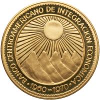 Central American Union. 50 Pesos, 1970 Brilliant Proof