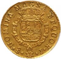 Chile. 8 Escudos, 1751-So J PCGS Unc - 2