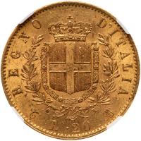 Italy. 20 Lire, 1863 T BN NGC MS61 - 2