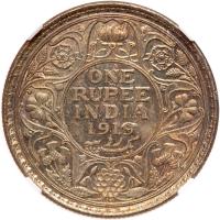 India-British. Rupee, 1919-B NGC MS65 - 2