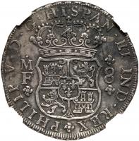 Mexico. 8 Reales, 1734-Mo MF NGC About Unc - 2