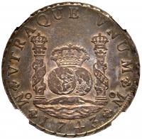 Mexico. 8 Reales, 1743-Mo MF NGC AU50