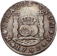 Mexico. 8 Reales, 1749-Mo MF Fine