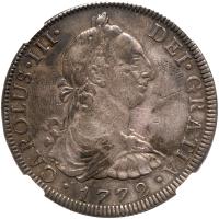 Mexico. 8 Reales, 1772-Mo MF NGC VF25