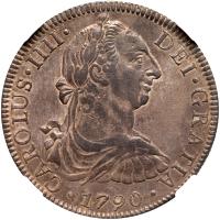 Mexico. 8 Reales, 1790-Mo FM NGC AU50