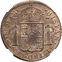 Mexico. 8 Reales, 1790-Mo FM NGC AU50 - 2