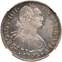 Mexico. 8 Reales, 1796-Mo FM NGC AU55