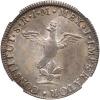 Mexico. 8 Reales, 1822-Mo JM NGC About Unc - 2