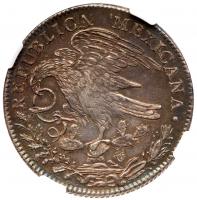 Mexico. Hook-Neck 8 Reales, 1824-Mo JM NGC About Unc - 2