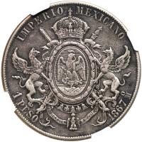 Mexico. Peso, 1867-Mo NGC EF - 2