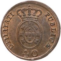 Portugal. 40 Reis, 1812 PCGS MS63 BR - 2