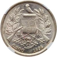 Guatemala. Peso, 1896 NGC MS62 - 2