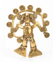 Striking Pre-Columbian Frog God Pendant: Low Karat Gold (~10K) ca. 11th-16th Century A.D., Costa Rica