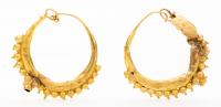 Matched Pair of High Karat Gold Roman Earrings, ca. 2nd-3rd Centruy A.D.