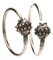 Pair of Heavy, Silver, Slavo Byzantine Earrings ca. 900-1200 CE