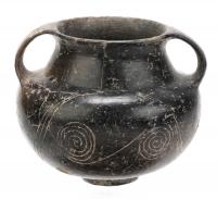 Beautiful Etruscan Juglet with Incised Geometric Designs