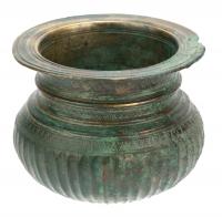 Outstanding Achaemenid Bronze Bowl with Three Rows of Hand Incised Bands.