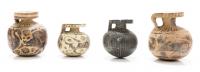 Collection of Four (4) Etruscan/Corinthian Aryballos ca. 600-500 B.C.