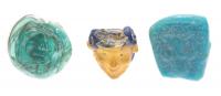 Three (3) Egyptian/Phoenician Iron Age Glass Pendants ca. 900-400 B.C.