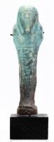 Egyptian Ushabti in Turquoise Faience ca. Late Dynasty, Ptolemaic Period 1085-30 B.C.