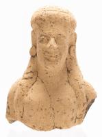 Greek Terracotta Female Bust in the Archaic Style ca. Late 6th Century to 5th Century B.C.