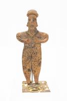 Tall Pre-Columbian Terracotta Male Flat Figure from Colima from Western Mexico, Choice Condition.