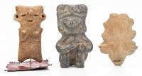 Five (5) Pre-Columbian Pieces Including Cuchimilco and Chancay from Peru and Two from Ecuador