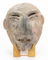 Outstanding Pre-Columbian Ceramic Polychrome Mask Culture Undetermined, Thermoluminescence Dating Analysis by UCLA