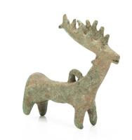 Outstanding and Rare Luristan Stag Figure, ca.1000 B.C. Northwestern Iran