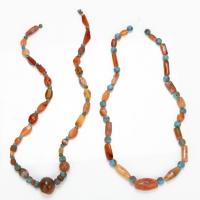 Two (2) Strands of Ancient Glass and Carnelian Beads