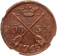 Sweden. 2 Ore, 1768 - 2