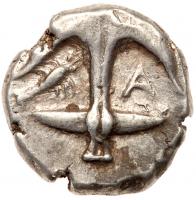 Danubian District. Apollonia Pontika. AR Drachm. Later 5th-4th Century BC (13.8mm, 3.45g, 12h)