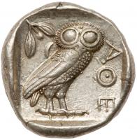 Athens. AR Tetradrachm. Circa 454-404 BC (24mm, 17.16g, 8h) - 2